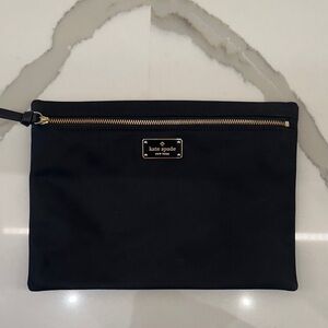 Kate Spade Black Pouch with Gold Accents